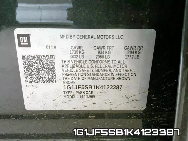1G1JF5SB1K4123387 фото 2