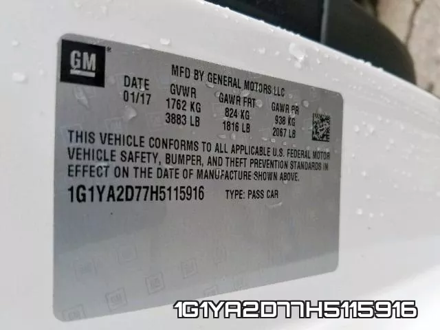 1G1YA2D77H5115916 фото 2