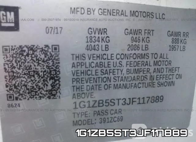 1G1ZB5ST3JF117889 фото 10