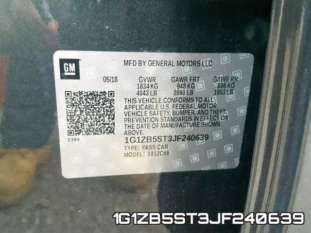 1G1ZB5ST3JF240639 фото 2
