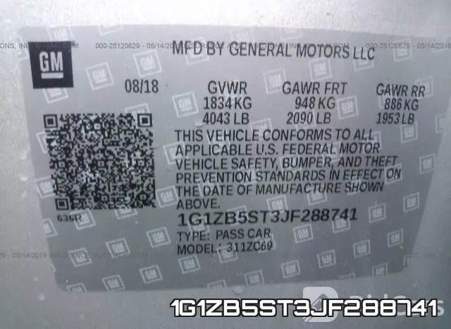 1G1ZB5ST3JF288741 фото 10