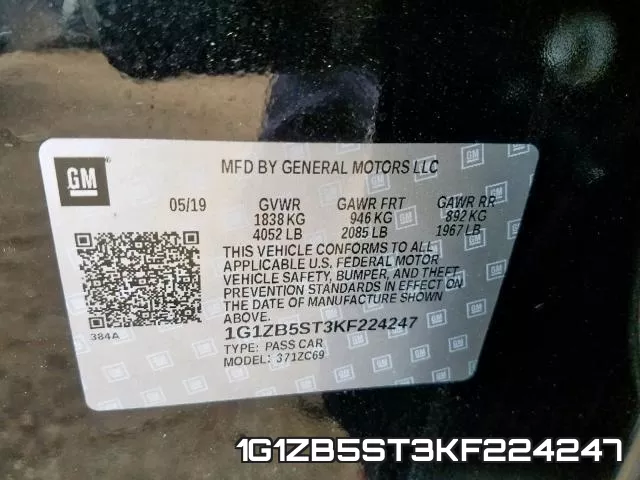 1G1ZB5ST3KF224247 фото 2