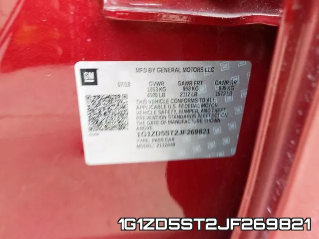 1G1ZD5ST2JF269821 фото 2
