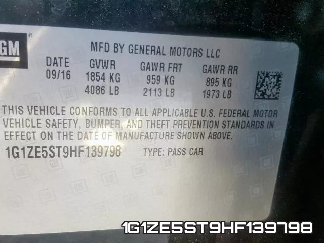 1G1ZE5ST9HF139798 фото 2