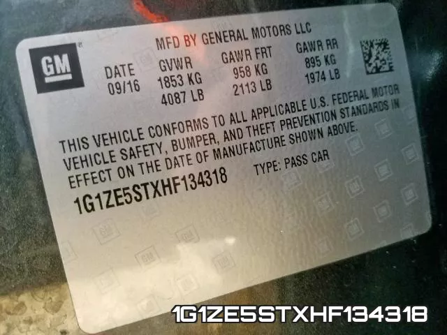 1G1ZE5STXHF134318 фото 2