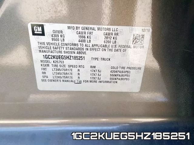 1GC2KUEG5HZ185251 фото 2