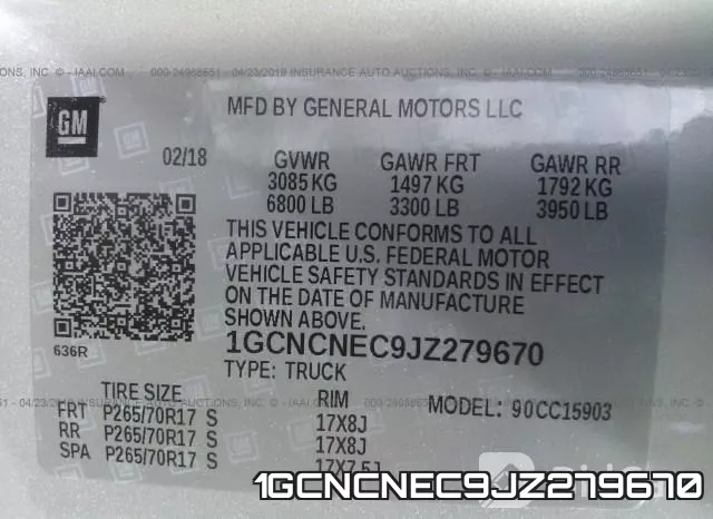 1GCNCNEC9JZ279670 фото 10