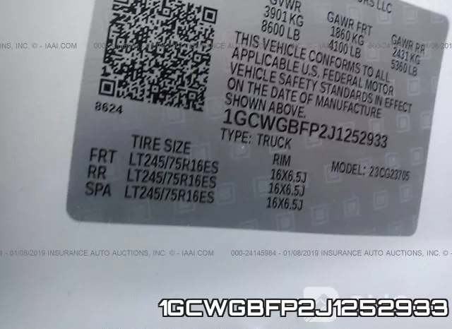 1GCWGBFP2J1252933 фото 10