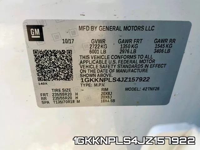 1GKKNPLS4JZ157922 фото 2