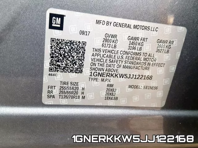 1GNERKKW5JJ122168 фото 2