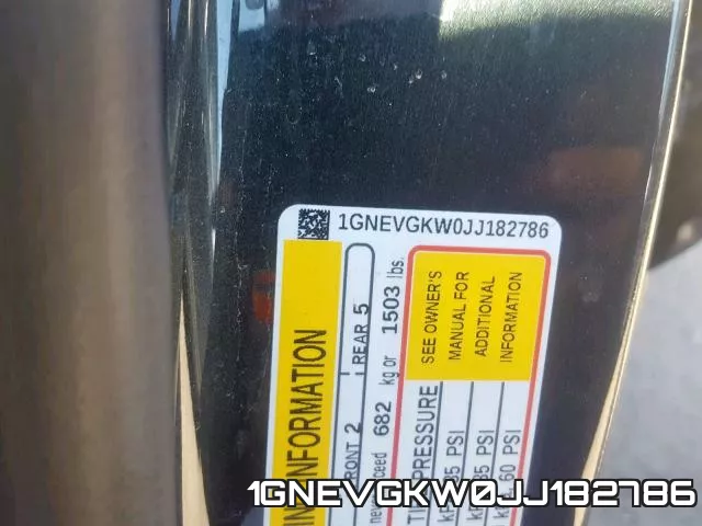 1GNEVGKW0JJ182786 фото 2