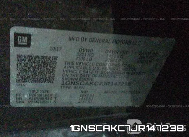 1GNSCAKC7JR147238 фото 10