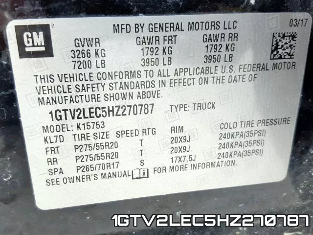 1GTV2LEC5HZ270787 фото 2