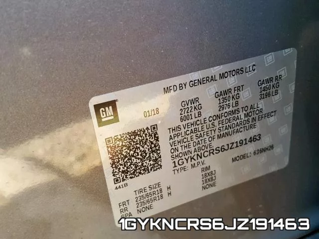 1GYKNCRS6JZ191463 фото 2