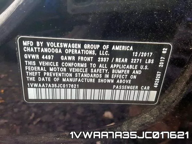 1VWAA7A35JC017621 фото 2