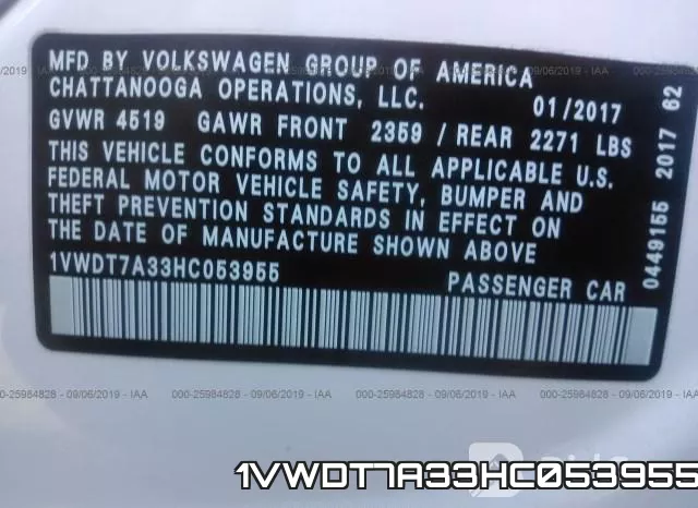 1VWDT7A33HC053955 фото 10