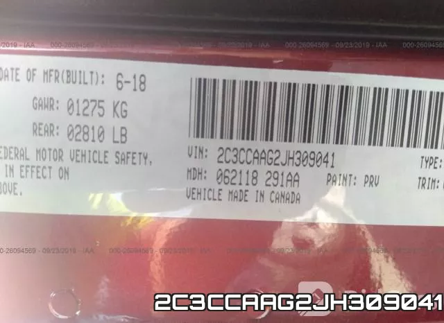 2C3CCAAG2JH309041 фото 10