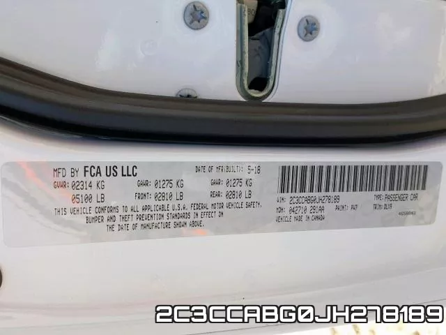 2C3CCABG0JH278189 фото 2