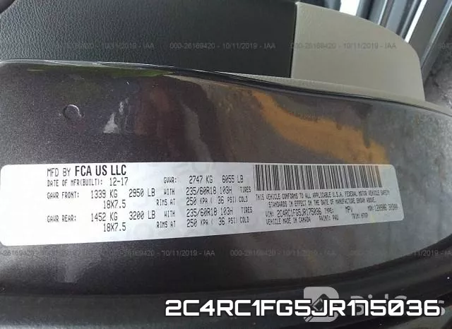 2C4RC1FG5JR175036 фото 10