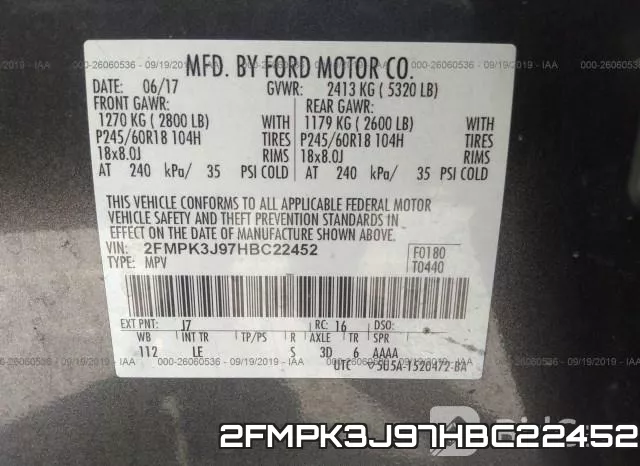2FMPK3J97HBC22452 фото 10