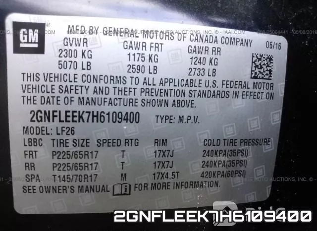 2GNFLEEK7H6109400 фото 10
