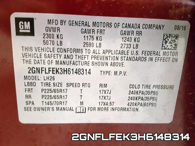 2GNFLFEK3H6148314 фото 2