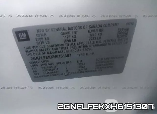 2GNFLFEKXH6151307 фото 10