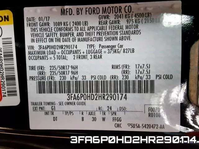 3FA6P0HD2HR290174 фото 2