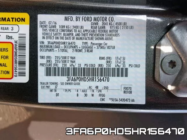 3FA6P0HD5HR156470 фото 2