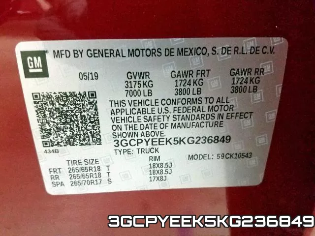 3GCPYEEK5KG236849 фото 2