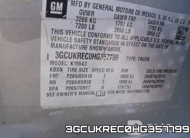 3GCUKREC0HG357799 фото 10