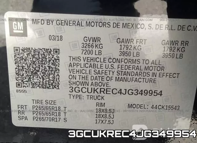 3GCUKREC4JG349954 фото 10