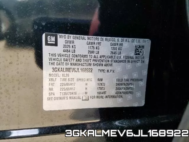 3GKALMEV6JL168922 фото 2
