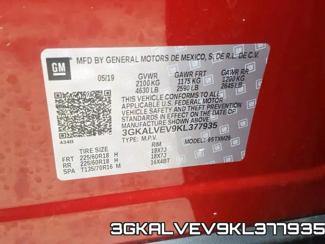 3GKALVEV9KL377935 фото 2