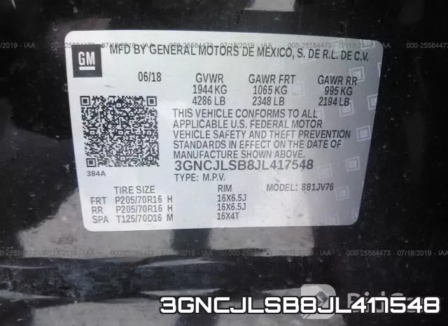 3GNCJLSB8JL417548 фото 9