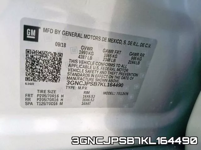 3GNCJPSB7KL164490 фото 2