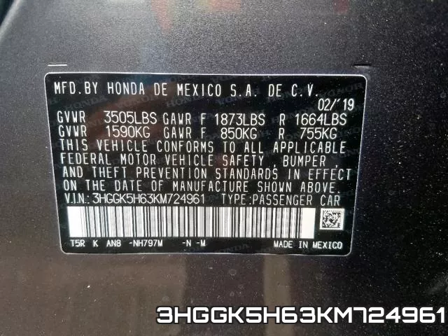 3HGGK5H63KM724961 фото 2