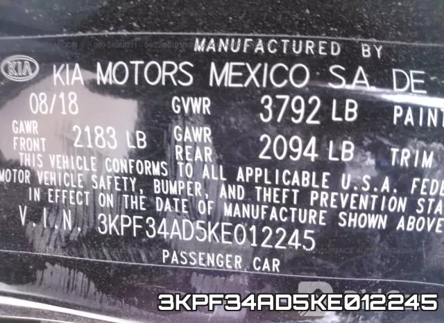 3KPF34AD5KE012245 фото 10