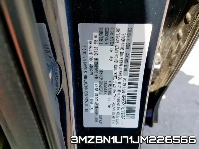 3MZBN1U71JM226566 фото 2