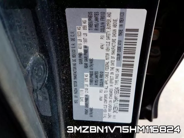 3MZBN1V75HM116824 фото 2