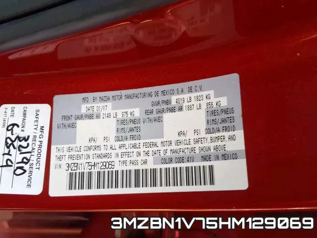 3MZBN1V75HM129069 фото 2