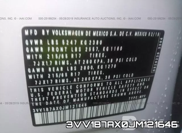 3VV1B7AX0JM121646 фото 9
