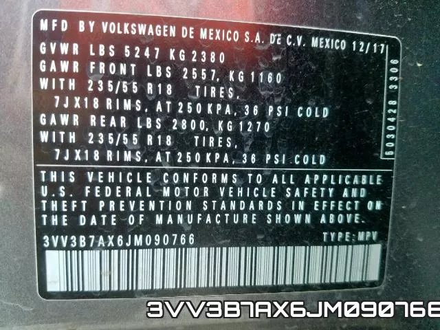 3VV3B7AX6JM090766 фото 2