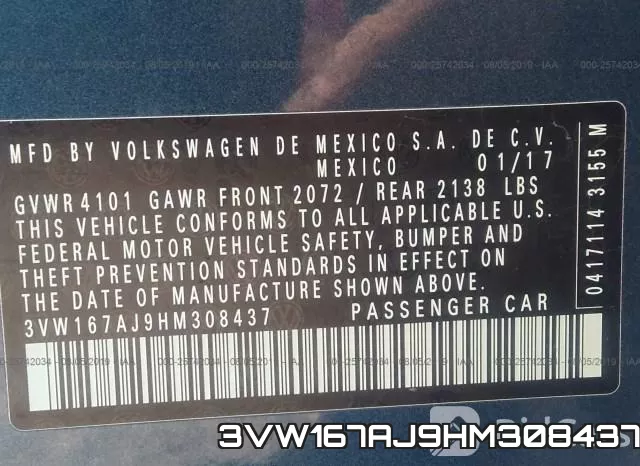 3VW167AJ9HM308437 фото 10