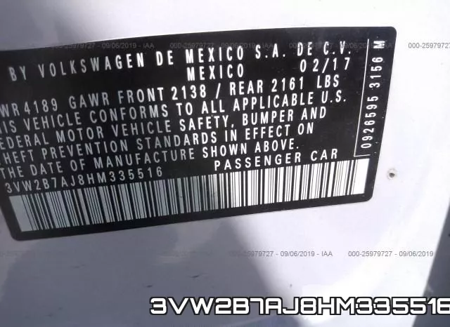 3VW2B7AJ8HM335516 фото 10