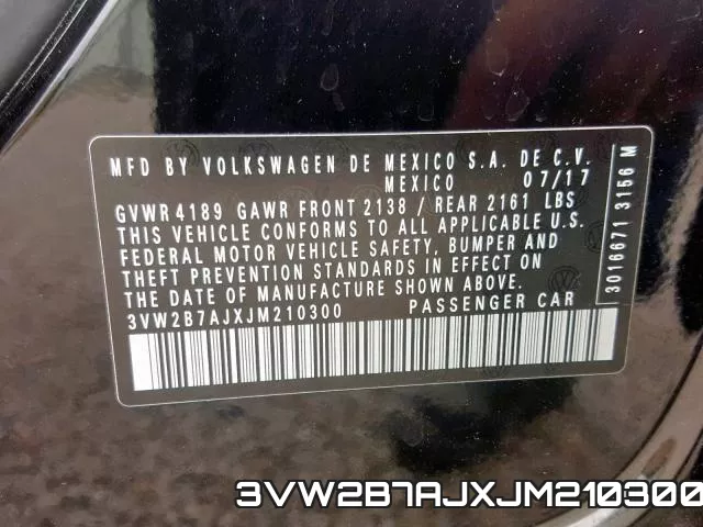 3VW2B7AJXJM210300 фото 2