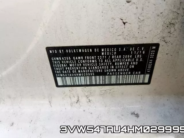 3VW547AU4HM029995 фото 2
