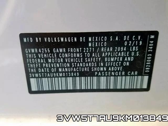 3VW5T7AU9KM013849 фото 2