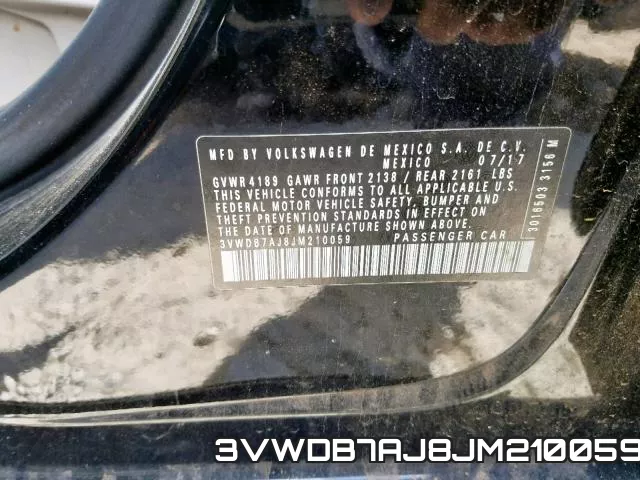 3VWDB7AJ8JM210059 фото 2