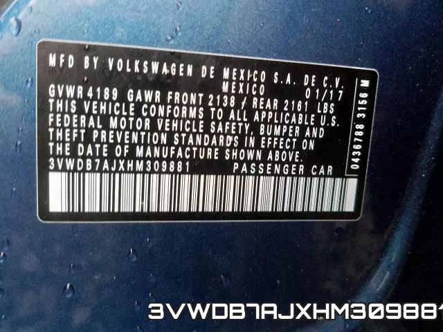 3VWDB7AJXHM309881 фото 2